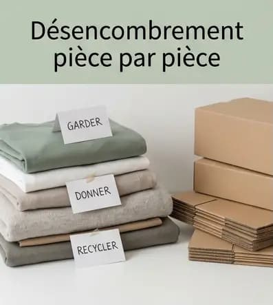 Désencombrement pièce par pièce
